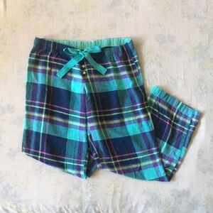 Xhilaration Sz M Sleepwear Blue Cotton Flannel Pajama Pants Girls